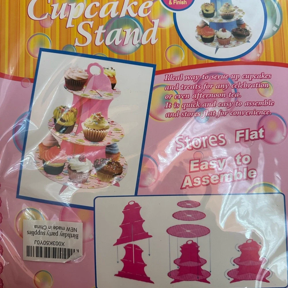 Colorful 3-Tier Cupcake Stand